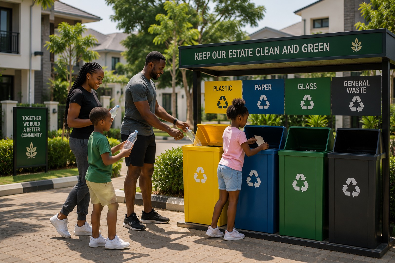 Recycling collection in the estate