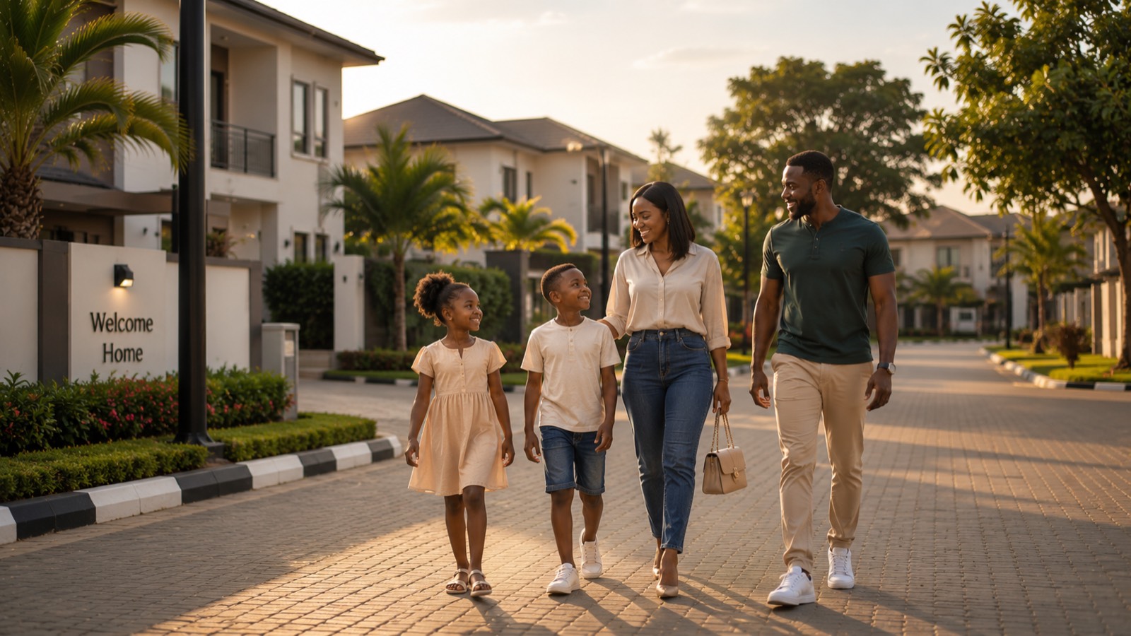 Residents at home in the estate